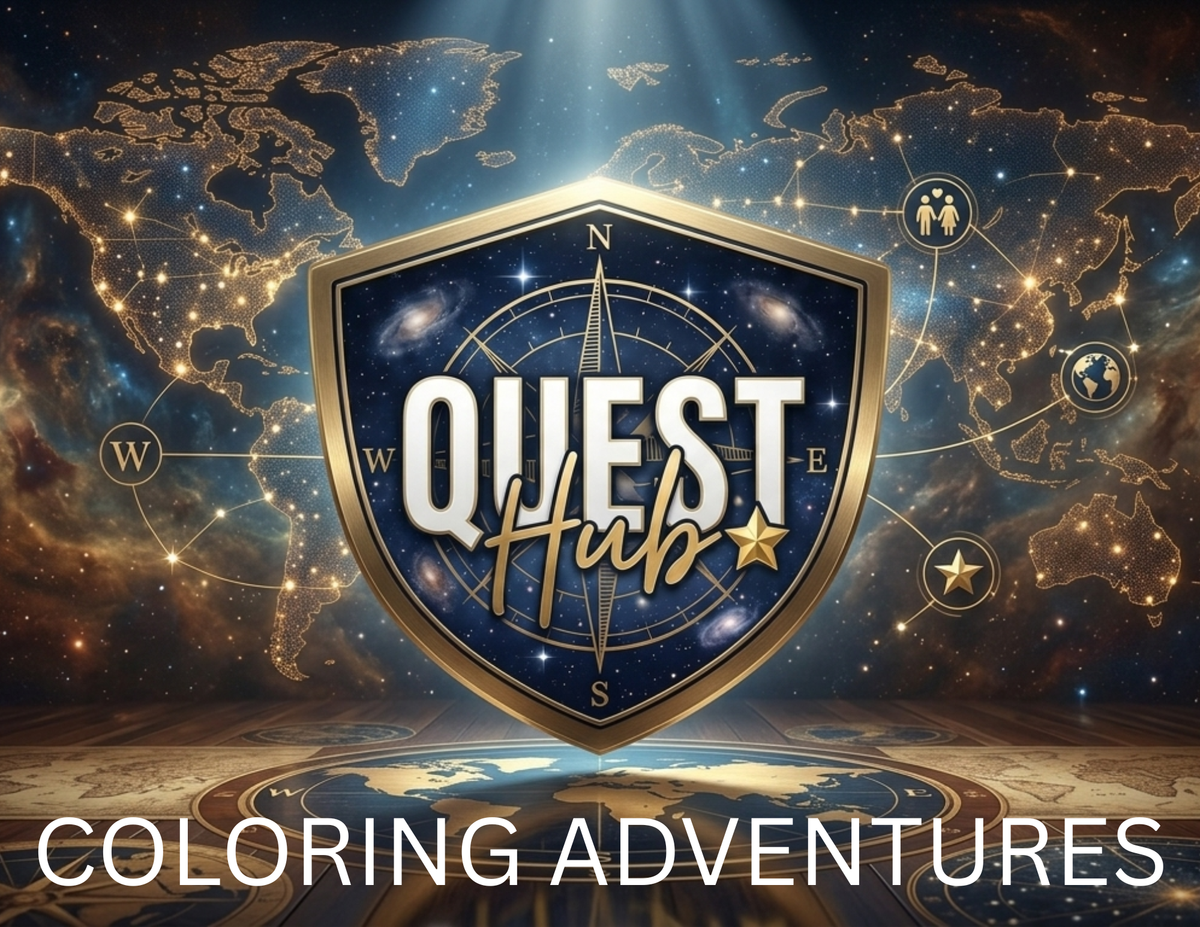 Quest Hub Coloring Adventures (Landscape)