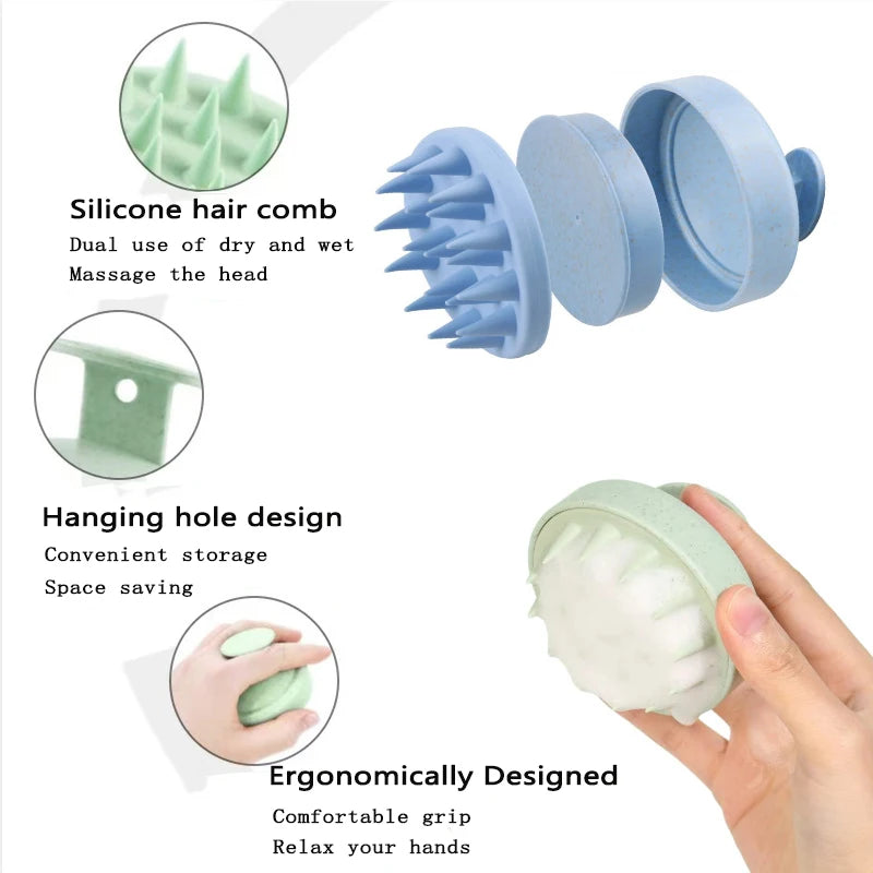 Scalp Massager Brush – Silicone Hair Washing & Body Massage Tool