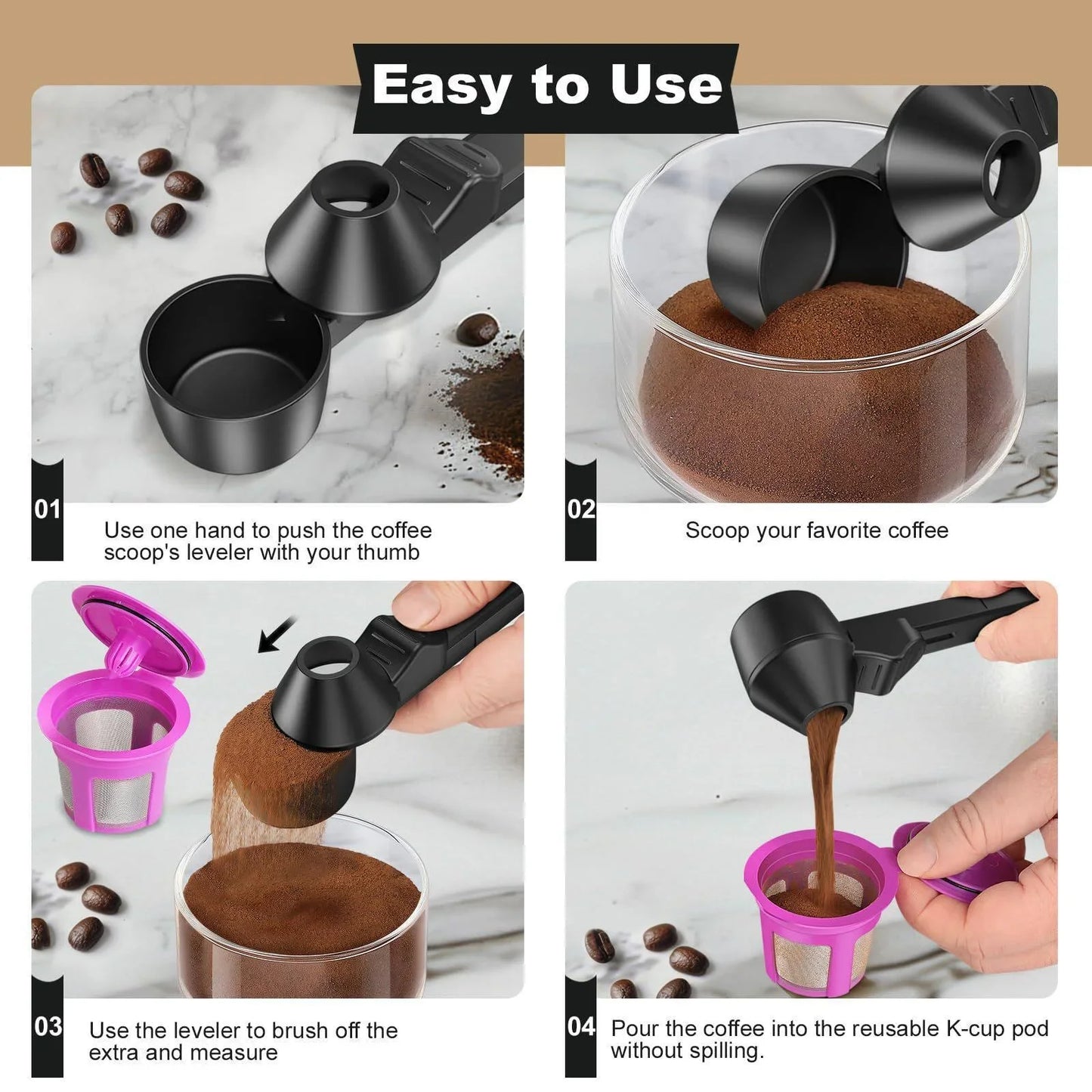2026 New No Spill Coffee/Supplemrnt Scoop