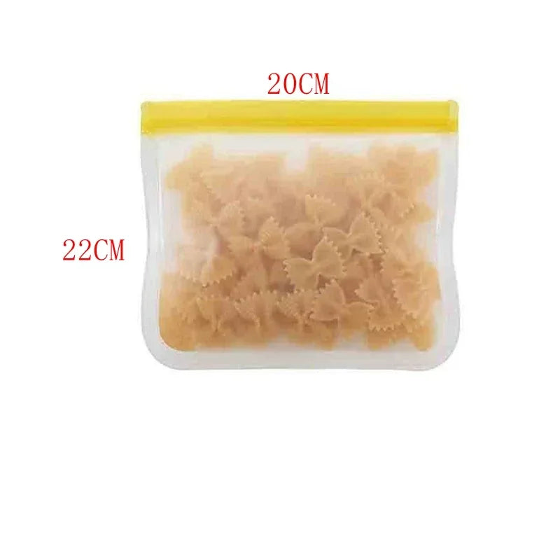 Reusable Silicone Food Storage Bags – Set of 5 (Eco-Friendly)