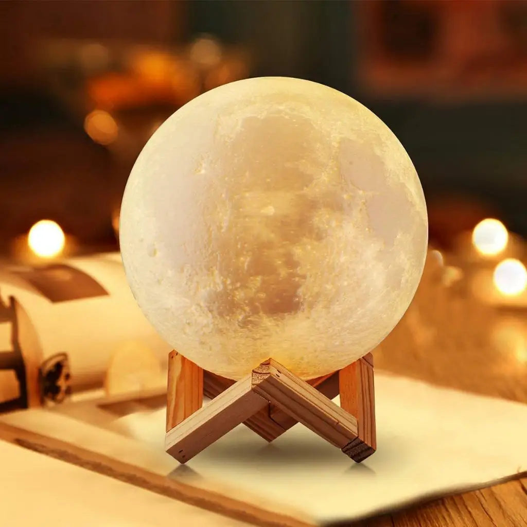 LED Moon Lamp – 7 Colors Sunset Projection Night Light